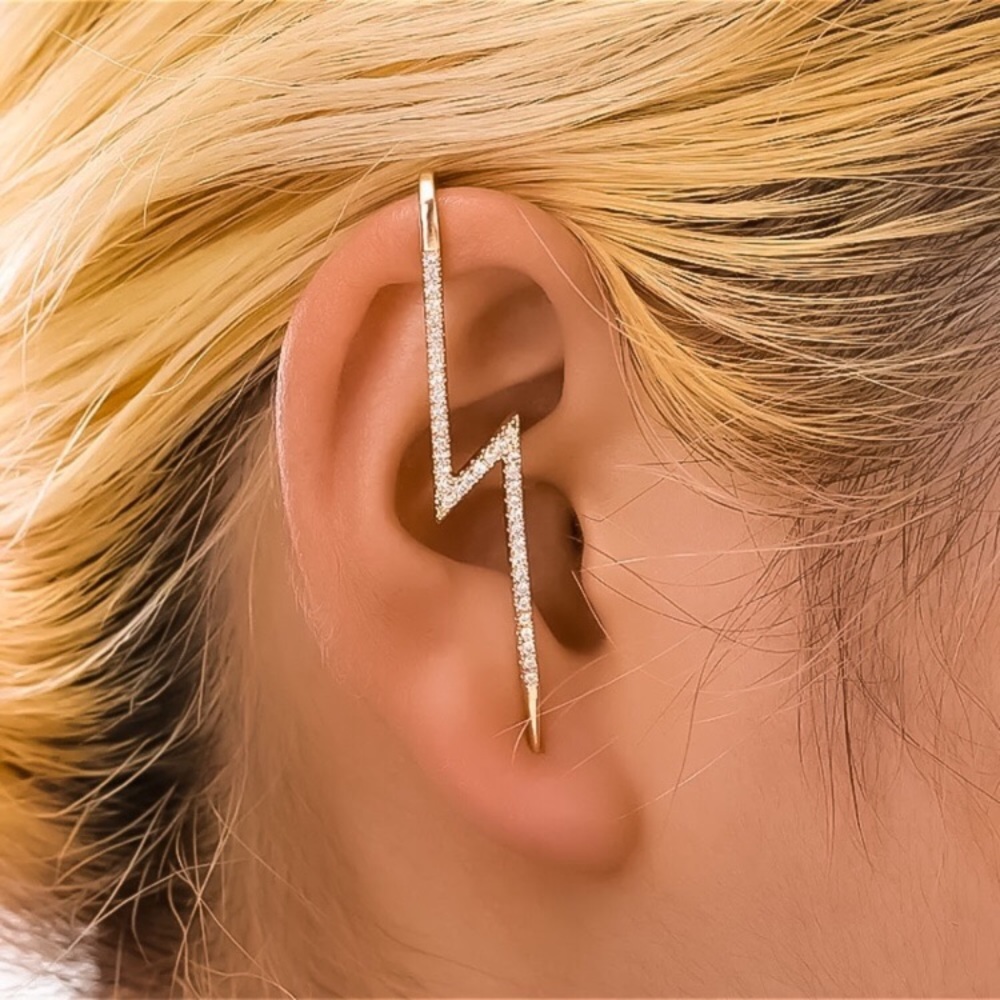 ⚜️𝟯𝟬%𝗢𝗙𝗙 𝗯𝘂𝗻𝗱𝗹𝗲𝘀 𝟯+⚜️ NEW CZ Silver Flash Ear Hook - Picture 10 of 14